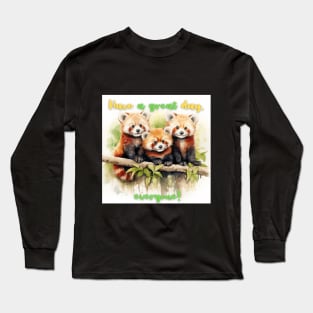 Red pandas smile Long Sleeve T-Shirt